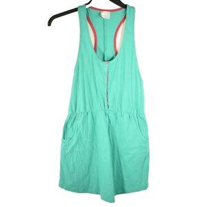 ORageous Misses Large Green Henley Racer Tank Coverup New With Tags